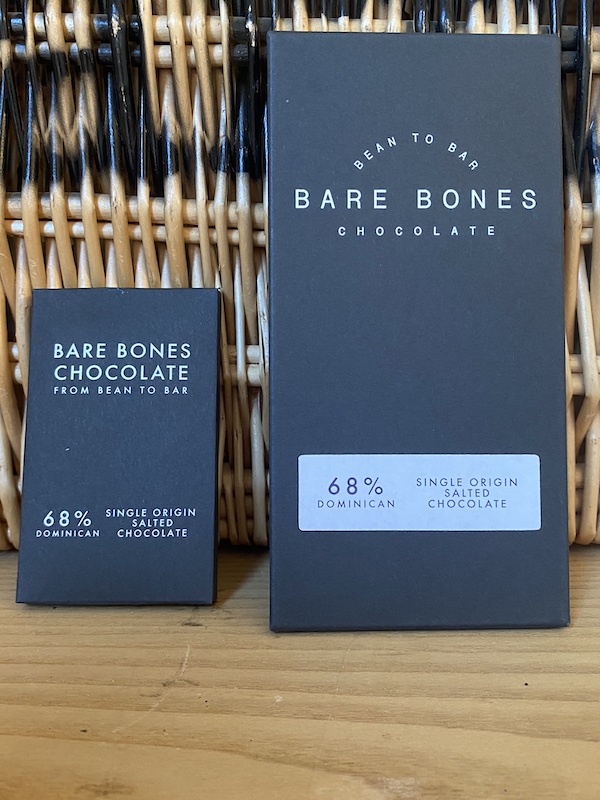 Bare Bones 68% Dominican Salted Caramel 20g and 70g