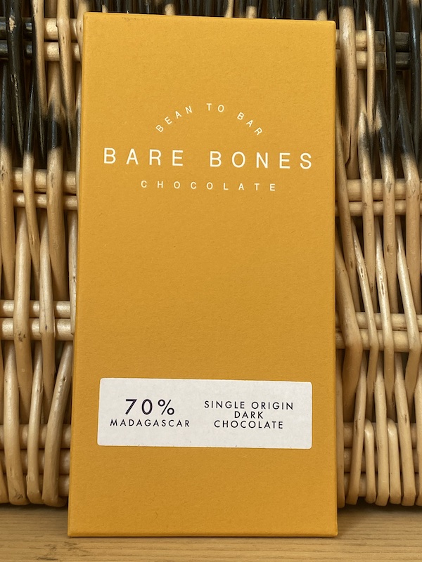 Bare Bones 70% Madagascar Dark Chocolate 70g