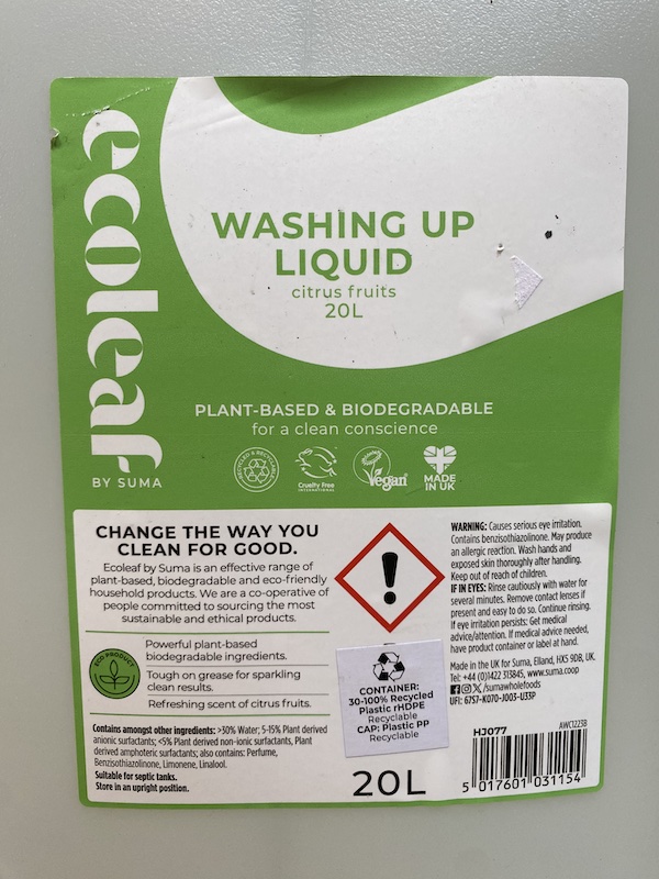 Ecoleaf - washing up liquid (refill)