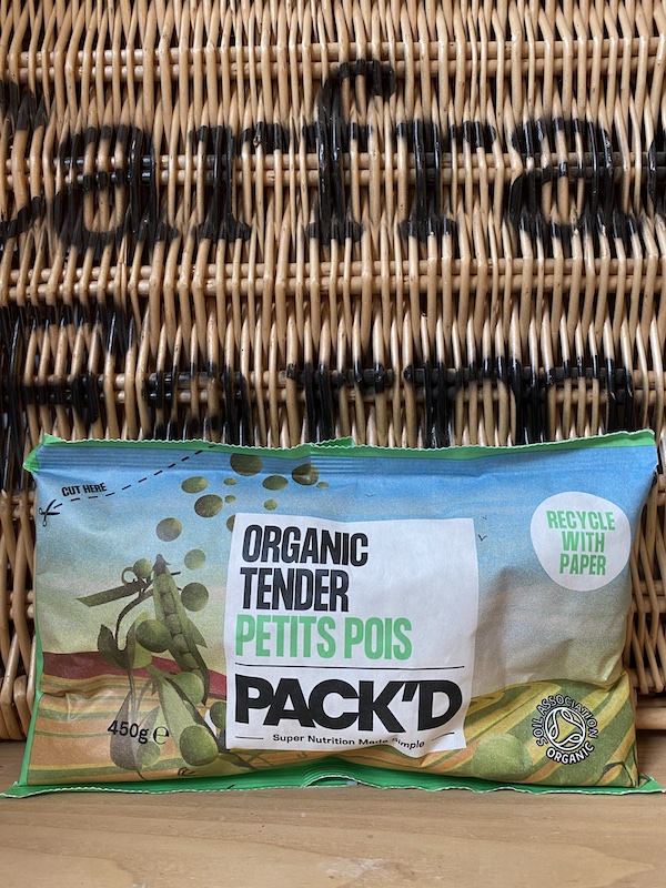 Pack'd Organic Peas, Petits Pois (450g)