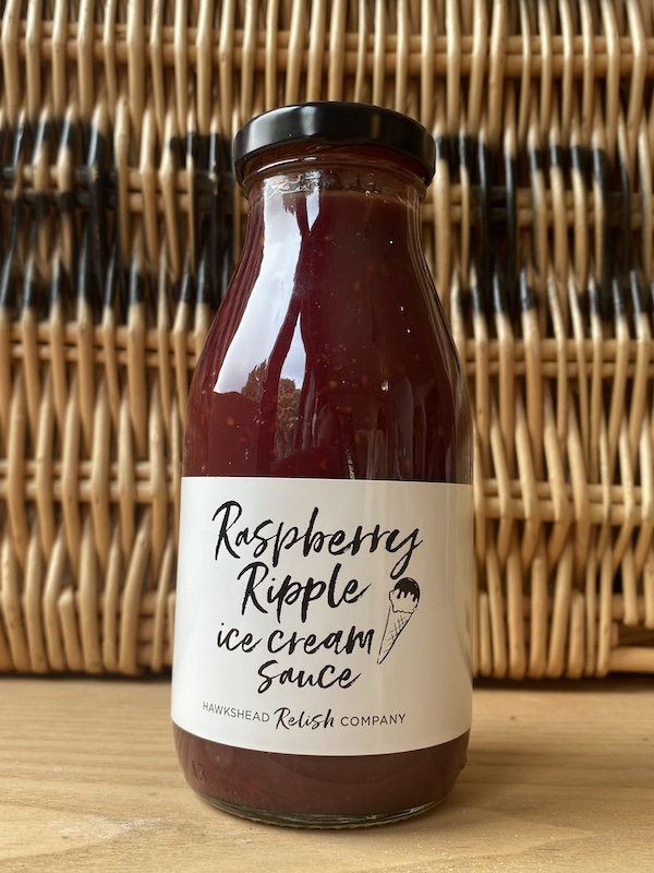 Raspberry Ripple Ice Cream Sauce (300g) - Hawkshead