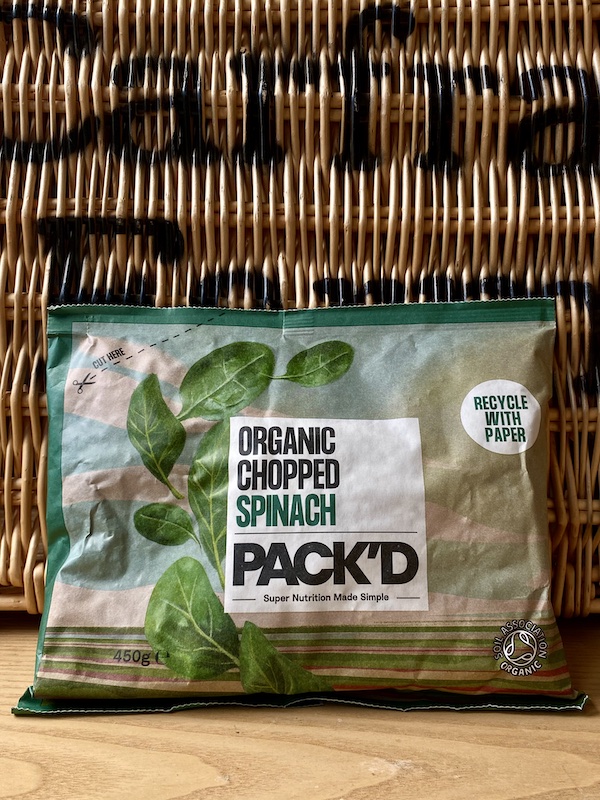 Organic Chopped Spinach (450g) - PACK'D