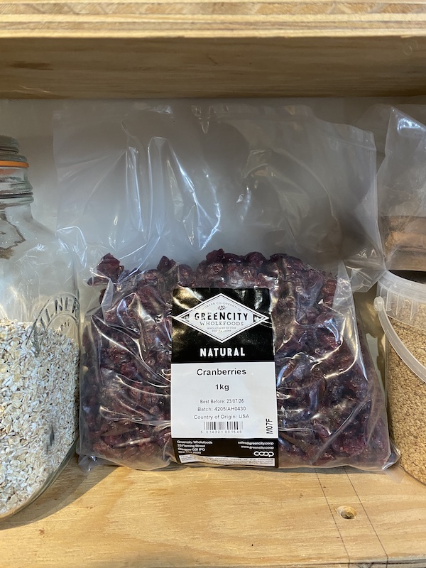 Dried Cranberries 1kg