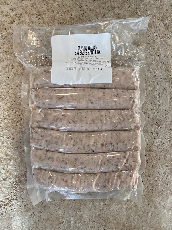Shaws Fines Meats Italian Sausages 6 pack