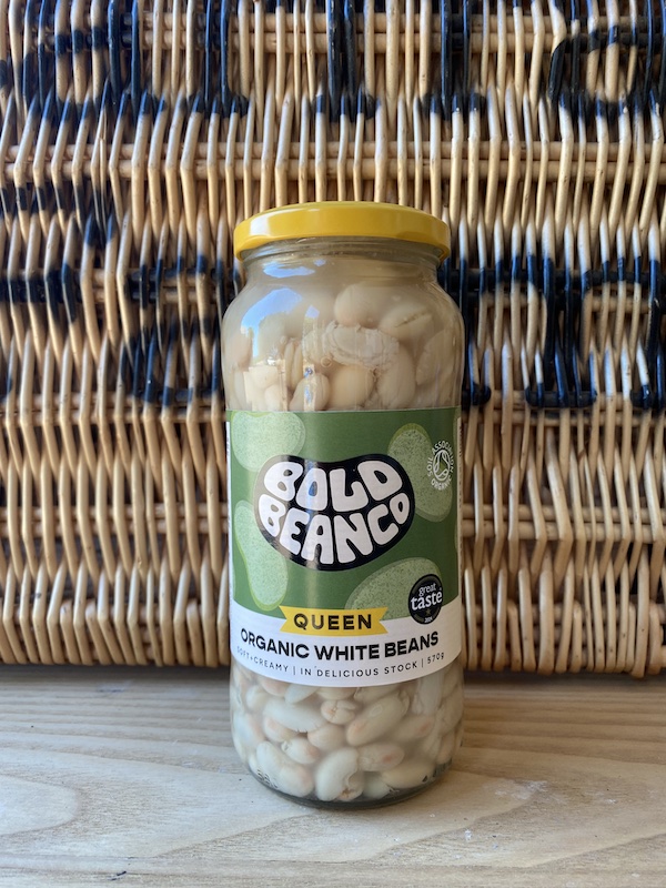organic white queen beans 570g bold beans
